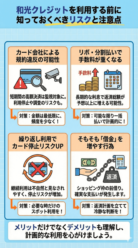 和光クレジットを利用する前に知っておくべきリスクと注意点