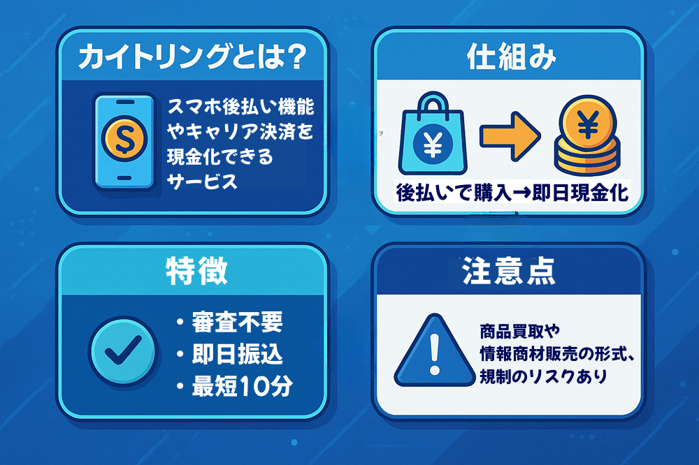 後払い現金化サービス「カイトリング」とは？
