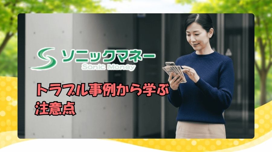 ソニックマネーのトラブル事例から学ぶ注意点