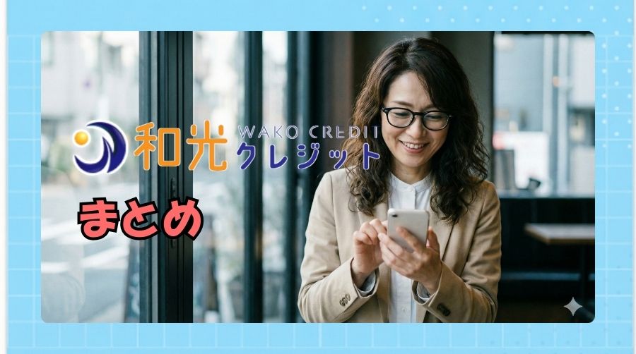 結論：和光クレジットは急ぎで現金が必要な人には強いが、リスク理解が必須