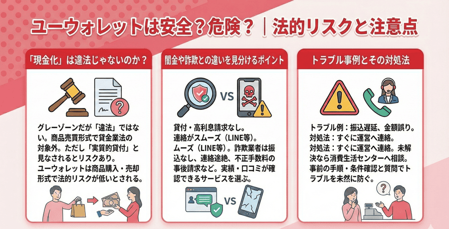 ユーウォレットは安全?危険?|法的リスクと注意点