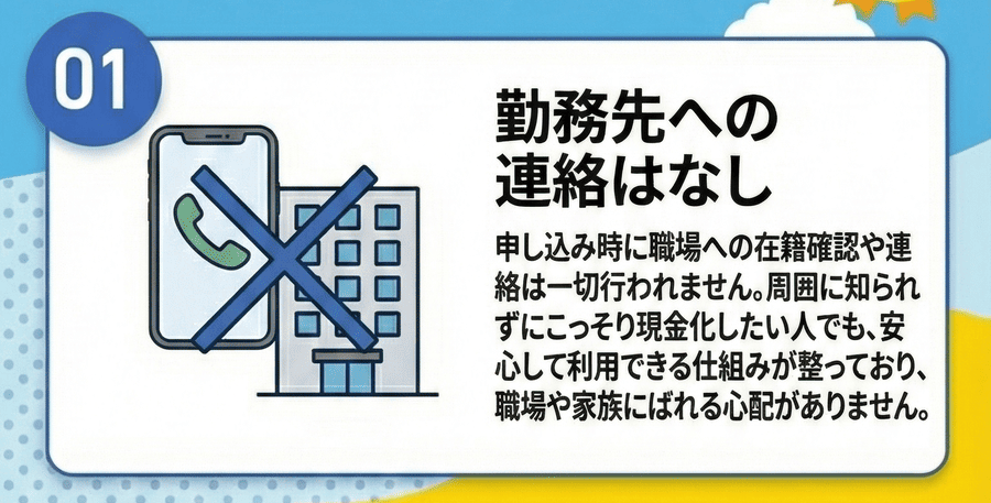 勤務先への連絡はなし