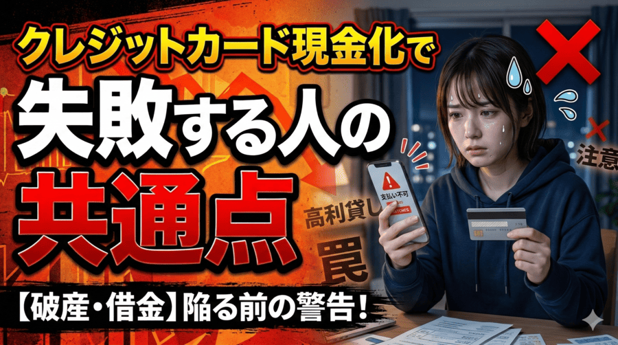 クレジットカード現金化で失敗する人の共通点