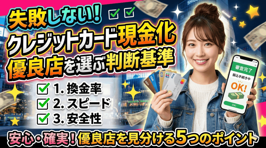 クレジットカード現金化で優良店を選ぶ判断基準
