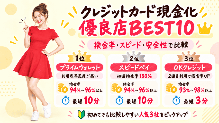クレジットカード現金化優良店BEST10はコチラ!